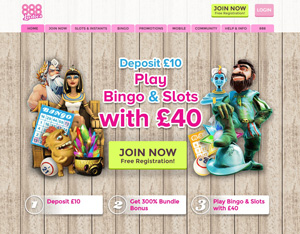 888 Ladies Bingo homepage
